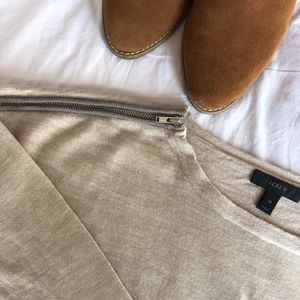 J Crew Zip Shoulder Sweater